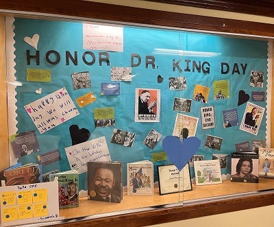 Window display honoring Dr. Martin Luther King, Jr.